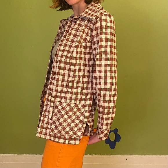 Vintage 70s Plaid Blazer - Picture 6 of 7